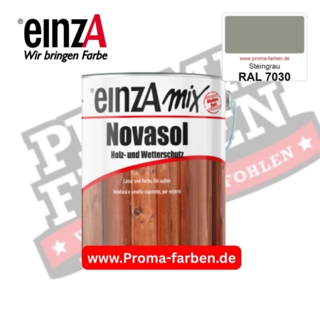 einzA Novasol Deckend Lasur für außen RAL 7030 Steingrau kaufen bei ProMa Farben