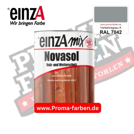einzA Novasol Deckend Lasur für außen RAL 7042 Verkehrsgrau A kaufen bei ProMa Farben