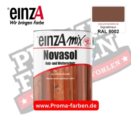 einzA Novasol Deckend Lasur für außen RAL 8002 Signalbraun kaufen bei ProMa Farben