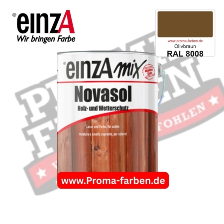 einzA Novasol Deckend Lasur für außen RAL 8008 Olivbraun kaufen bei ProMa Farben