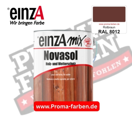 einzA Novasol Deckend Lasur für außen RAL 8012 Rotbraun kaufen bei ProMa Farben
