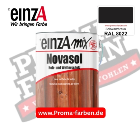 einzA Novasol Deckend Lasur für außen RAL 8022 Schwarzbraun kaufen bei ProMa Farben