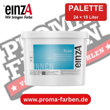 einzA Polar Wandfarbe weiß – Palette 24 × 15 Liter kaufen bei ProMa Farben