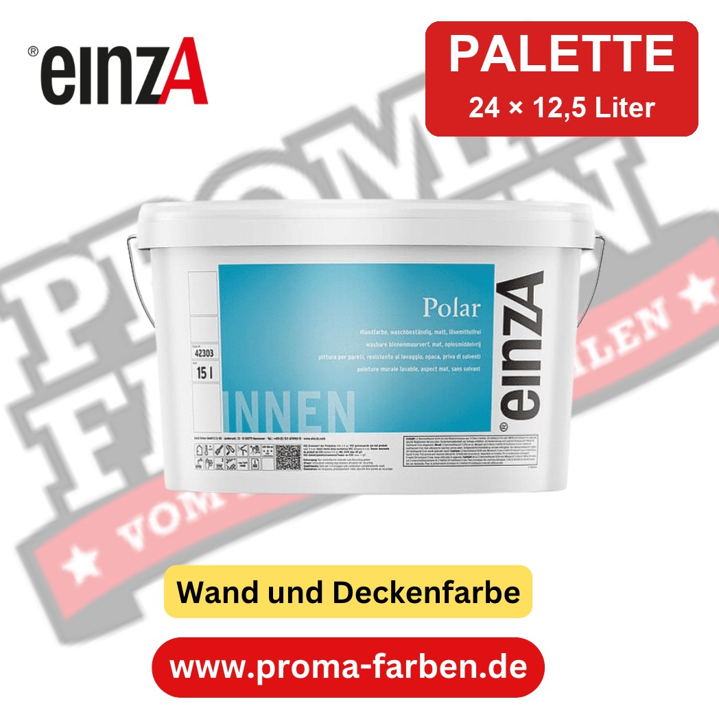 einzA Polarweiss Wand- und Deckenfarbe – Palette 24 × 12,5 Liter kaufen bei ProMa Farben