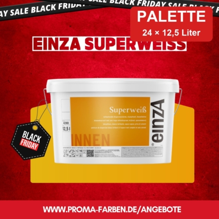 einzA Superweiß Wandfarbe – Palette 24 × 12,5 Liter kaufen bei ProMa Farben
