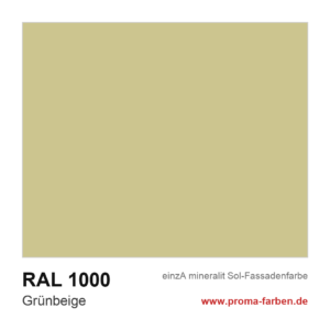 einzA mineralit Sol Fassadenfarbe RAL 1000 Grünbeige