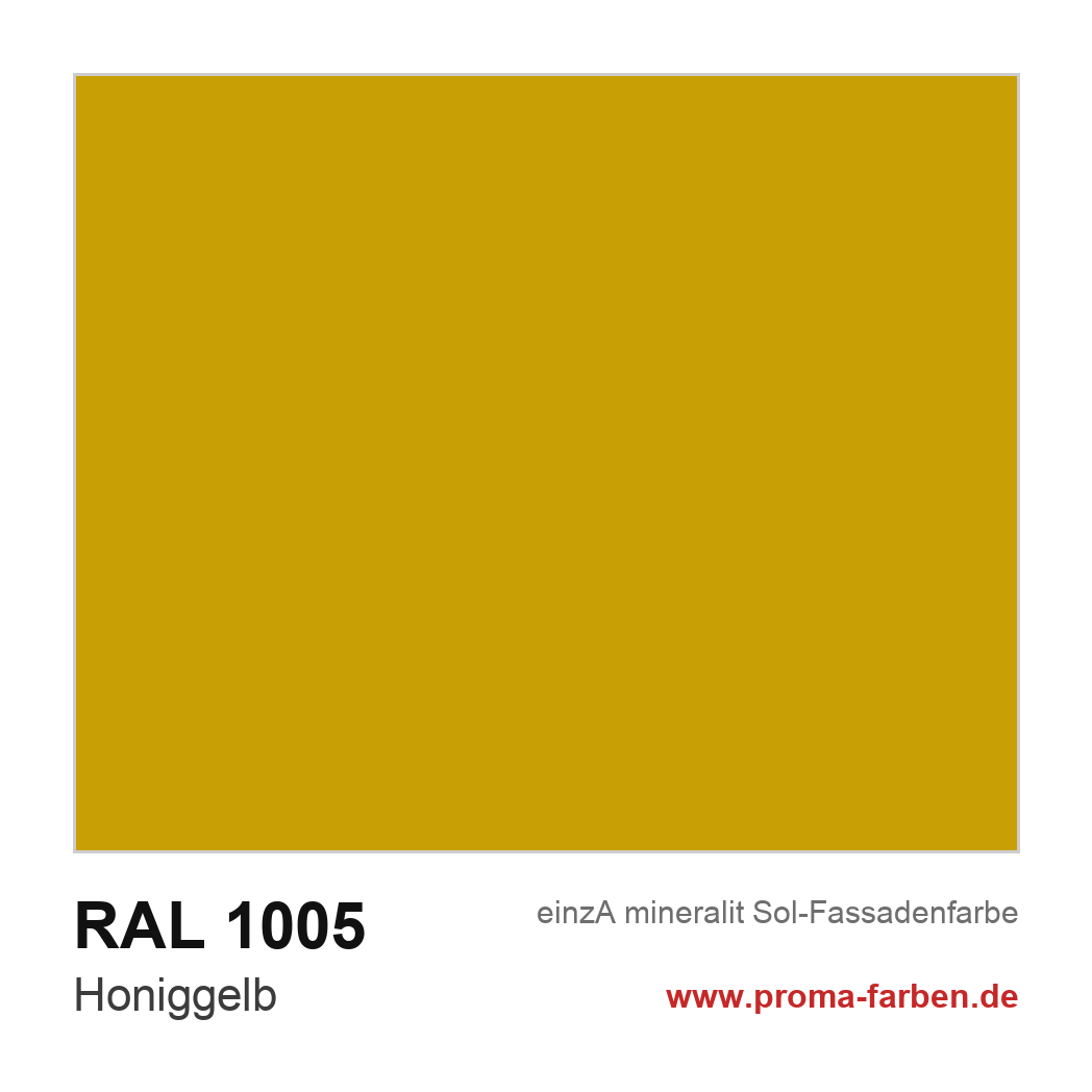 RAL 1005 Honiggelb Farbton