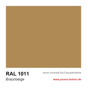 einzA mineralit Sol Fassadenfarbe RAL 1011 Braunbeige