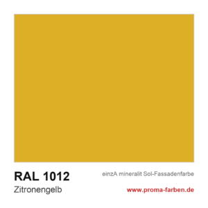 einzA mineralit Sol Fassadenfarbe RAL 1012 Zitronengelb