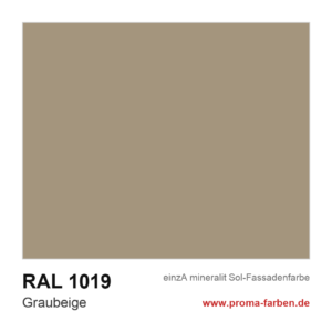einzA mineralit Sol Fassadenfarbe RAL 1019 Graubeige