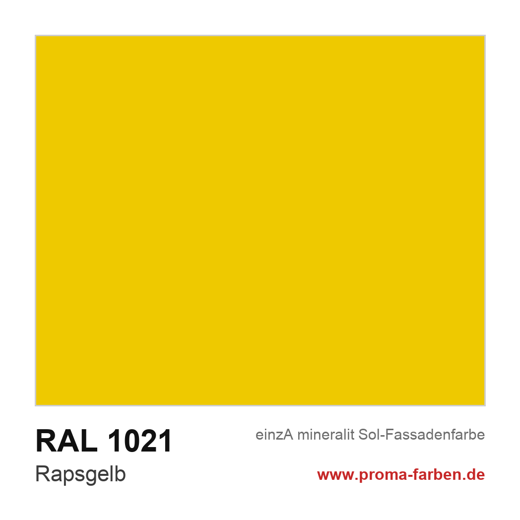 RAL 1021 Rapsgelb Farbton