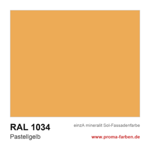 einzA mineralit Sol Fassadenfarbe RAL 1034 Pastellgelb