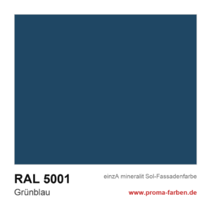 einzA mineralit Sol Fassadenfarbe RAL 5001 Grünblau