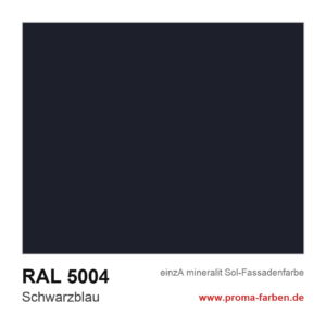 einzA mineralit Sol Fassadenfarbe RAL 5004 Schwarzblau