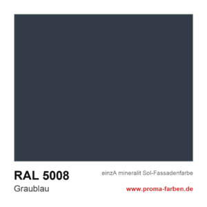 einzA mineralit Sol Fassadenfarbe RAL 5008 Graublau
