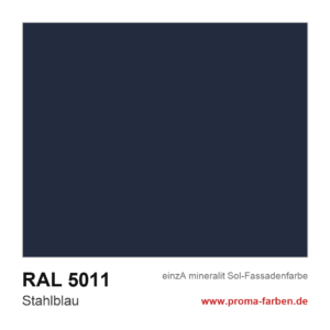 einzA mineralit Sol Fassadenfarbe RAL 5011 Stahlblau