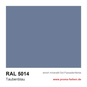 einzA mineralit Sol Fassadenfarbe RAL 5014 Taubenblau