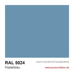 einzA mineralit Sol Fassadenfarbe RAL 5024 Pastellblau