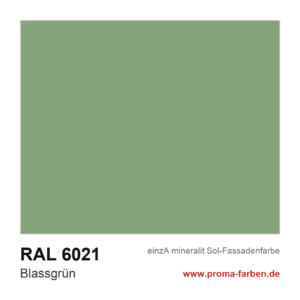 einzA mineralit Sol Fassadenfarbe RAL 6021 Blassgrün