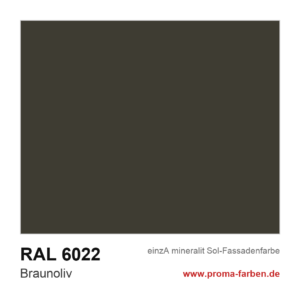 einzA mineralit Sol Fassadenfarbe RAL 6022 Braunoliv