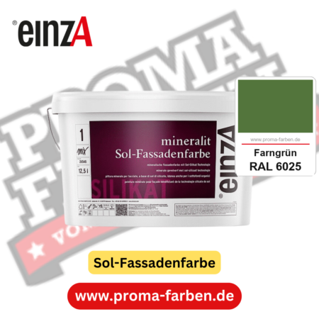 einzA mineralit Sol Fassadenfarbe RAL 6025 Farngrün Gebinde