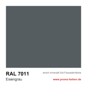 einzA mineralit Sol Fassadenfarbe RAL 7011 Eisengrau