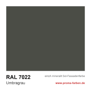 einzA mineralit Sol Fassadenfarbe RAL 7022 Umbragrau