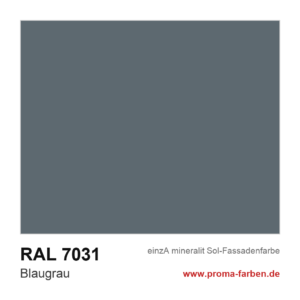 einzA mineralit Sol Fassadenfarbe RAL 7031 Blaugrau