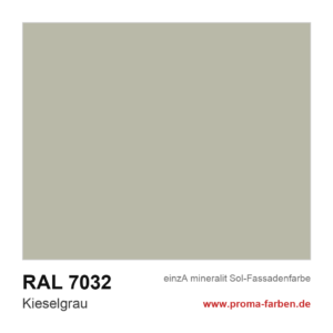 einzA mineralit Sol Fassadenfarbe RAL 7032 Kieselgrau