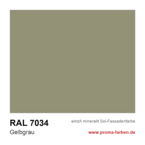 einzA mineralit Sol Fassadenfarbe RAL 7034 Gelbgrau