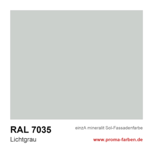 einzA mineralit Sol Fassadenfarbe RAL 7035 Lichtgrau