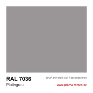 einzA mineralit Sol Fassadenfarbe RAL 7036 Platingrau