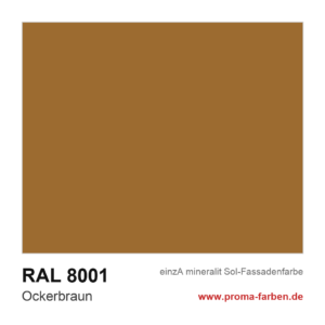 einzA mineralit Sol Fassadenfarbe RAL 8001 Ockerbraun