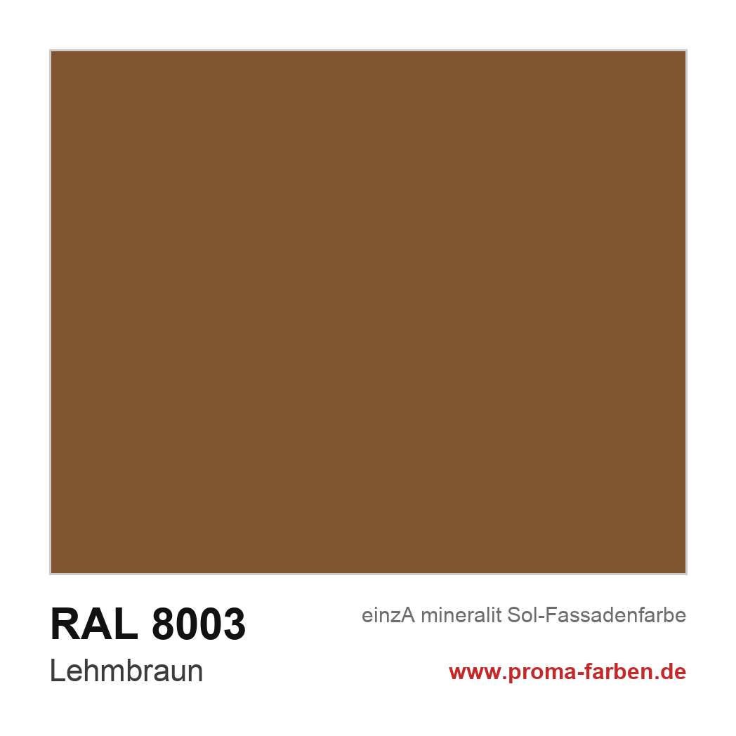 RAL 8003 Lehmbraun Farbton