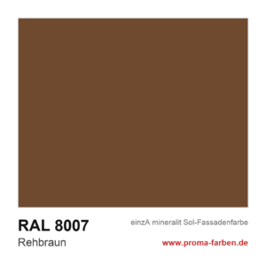 einzA mineralit Sol Fassadenfarbe RAL 8007 Rehbraun