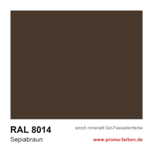 einzA mineralit Sol Fassadenfarbe RAL 8014 Sepiabraun