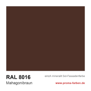 einzA mineralit Sol Fassadenfarbe RAL 8016 Mahagonibraun