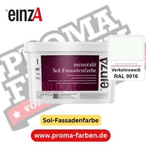 einzA mineralit Sol Fassadenfarbe RAL 9016 Verkehrsweiß Gebinde