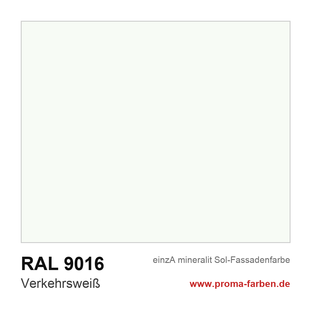RAL 9016 Verkehrsweiß Farbton