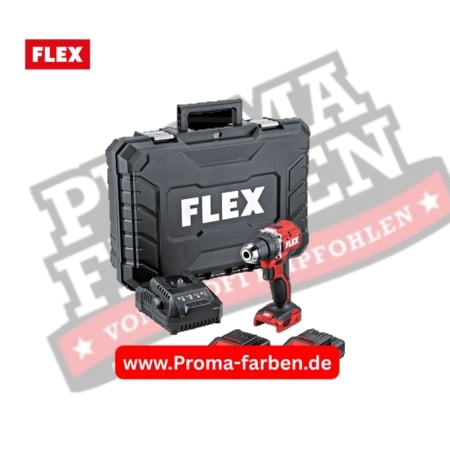 Flex Akku Bohrschrauber DD 2G 18.0 EC LD/2.5 Set, 2x 2,5 Ah und Lader im Koffer kaufen bei ProMa Farben