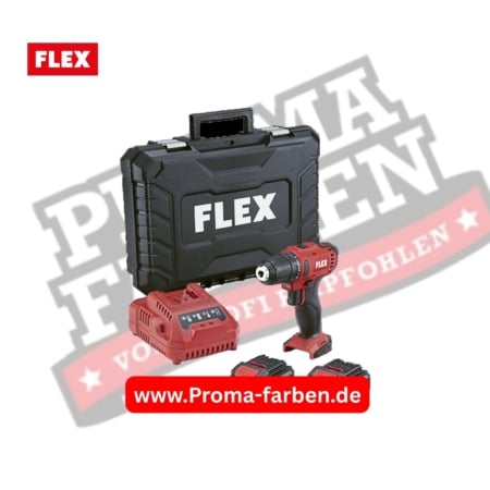 Flex Akku Bohrschrauber DD2G 12-LDBC/2.5, 2x 2,5 Ah und Ladegerät im Koffer kaufen bei ProMa Farben