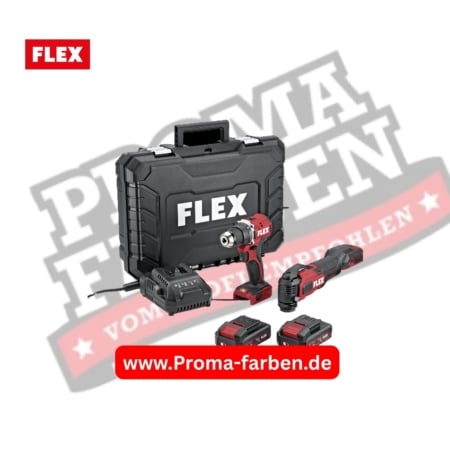 Flex Akku DuoPack Akkuschrauber DD LD + Multitool MT 18-ECTC/2.5 Set, 2x 2,5 Ah und Ladegerät kaufen bei ProMa Farben