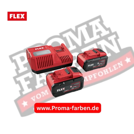 Flex Akku Starter-Set P-Set 18-88 R, 2x 8,0 Ah/ 18 V + Schnellladegerät kaufen bei ProMa Farben