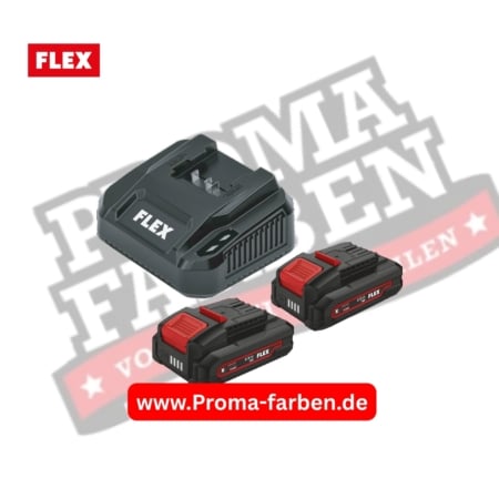 Flex Akku-Starter-Set P-Set 22 Q, 2x 2,5 Ah/ 18 V + Ladegerät kaufen bei ProMa Farben