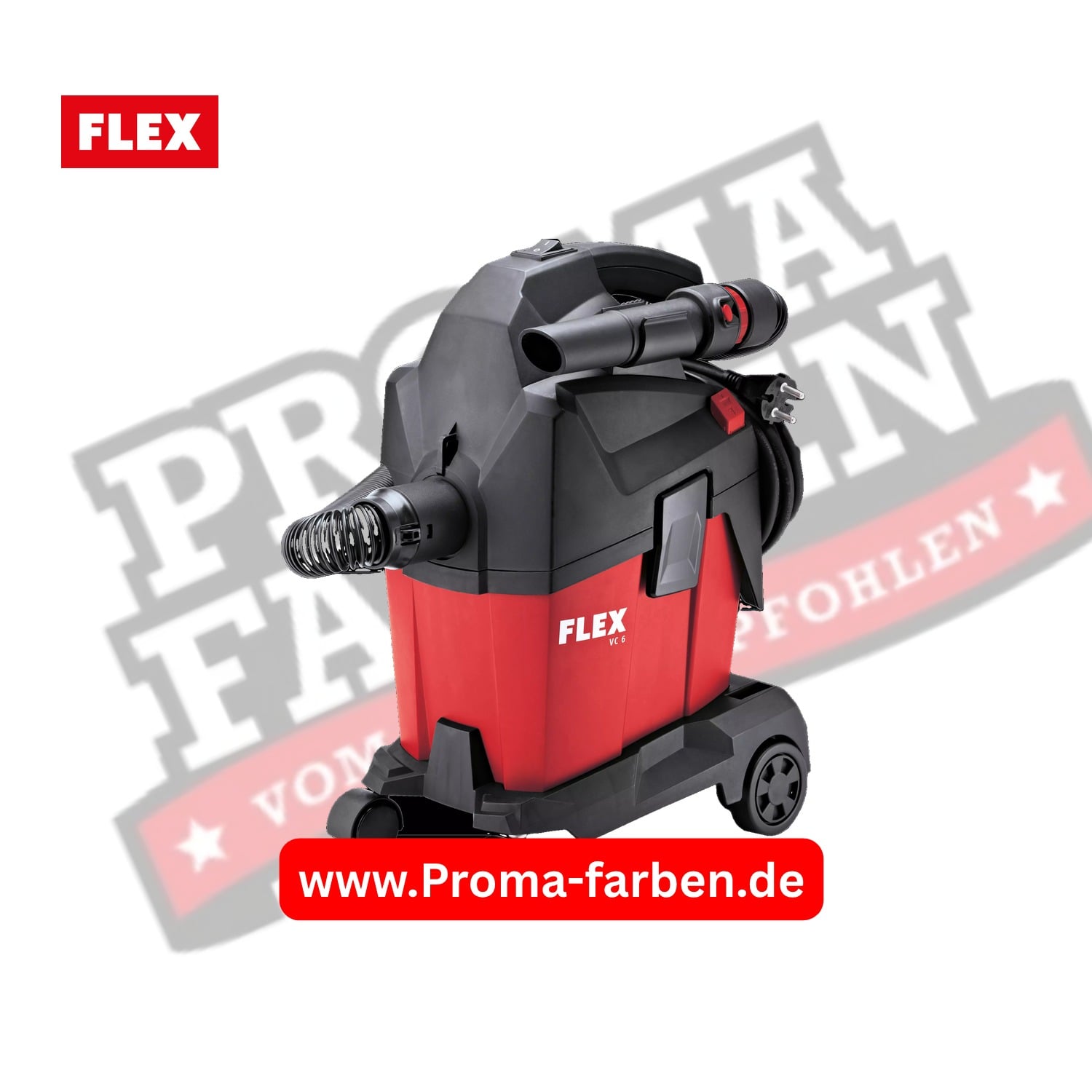 Flex Kompakt Sauger VC 6 L MC 230/CEE mit manueller Filterabreinigung Flex Kompakt Sauger VC 6 L MC 230/CEE mit manueller Filterabreinigung kaufen bei ProMa Farben
