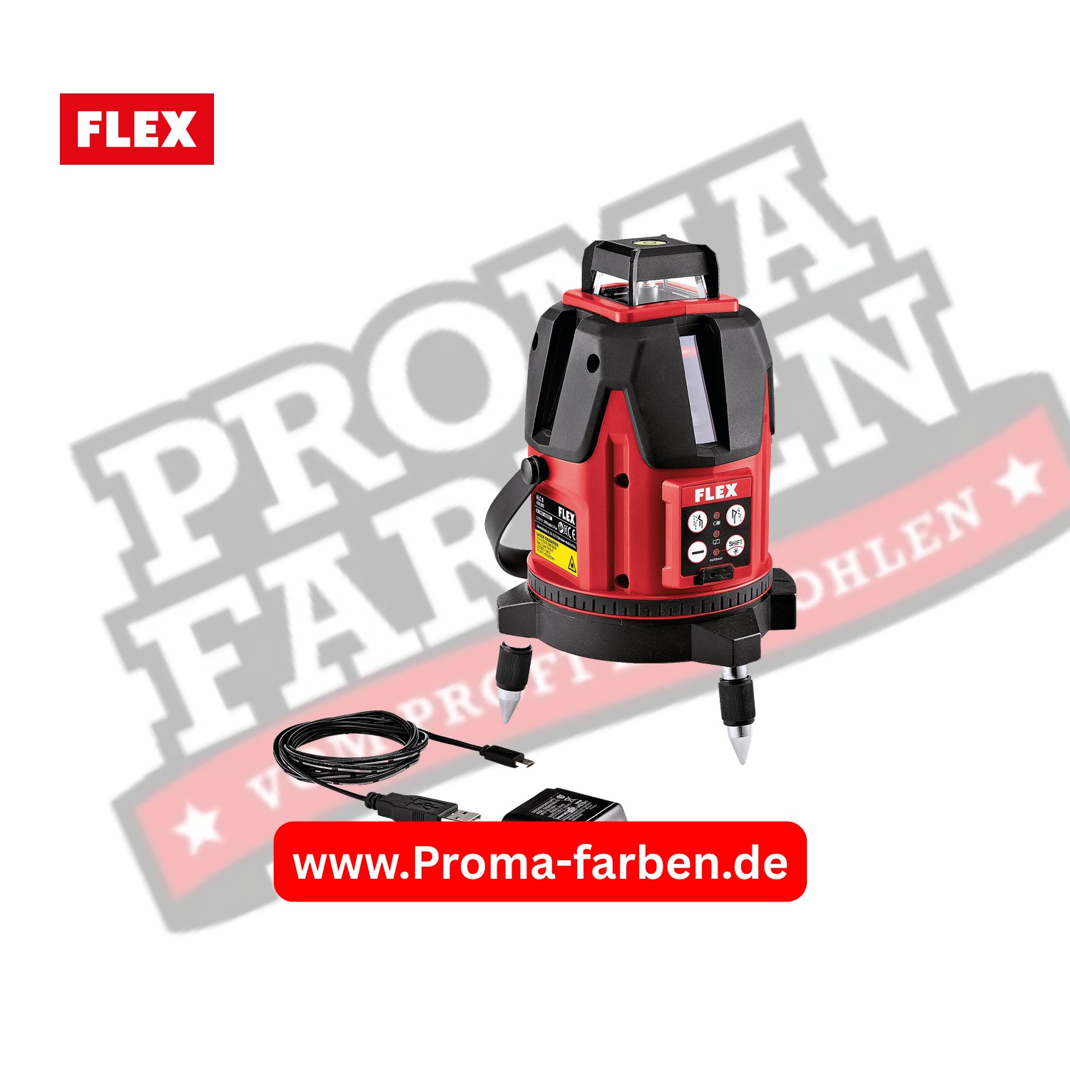 Flex Kreuzlinienlaser ALC 8 mit Akku und USB-Ladegerät im Koffer Flex Kreuzlinienlaser ALC 8 mit Akku und USB-Ladegerät im Koffer kaufen bei ProMa Farben