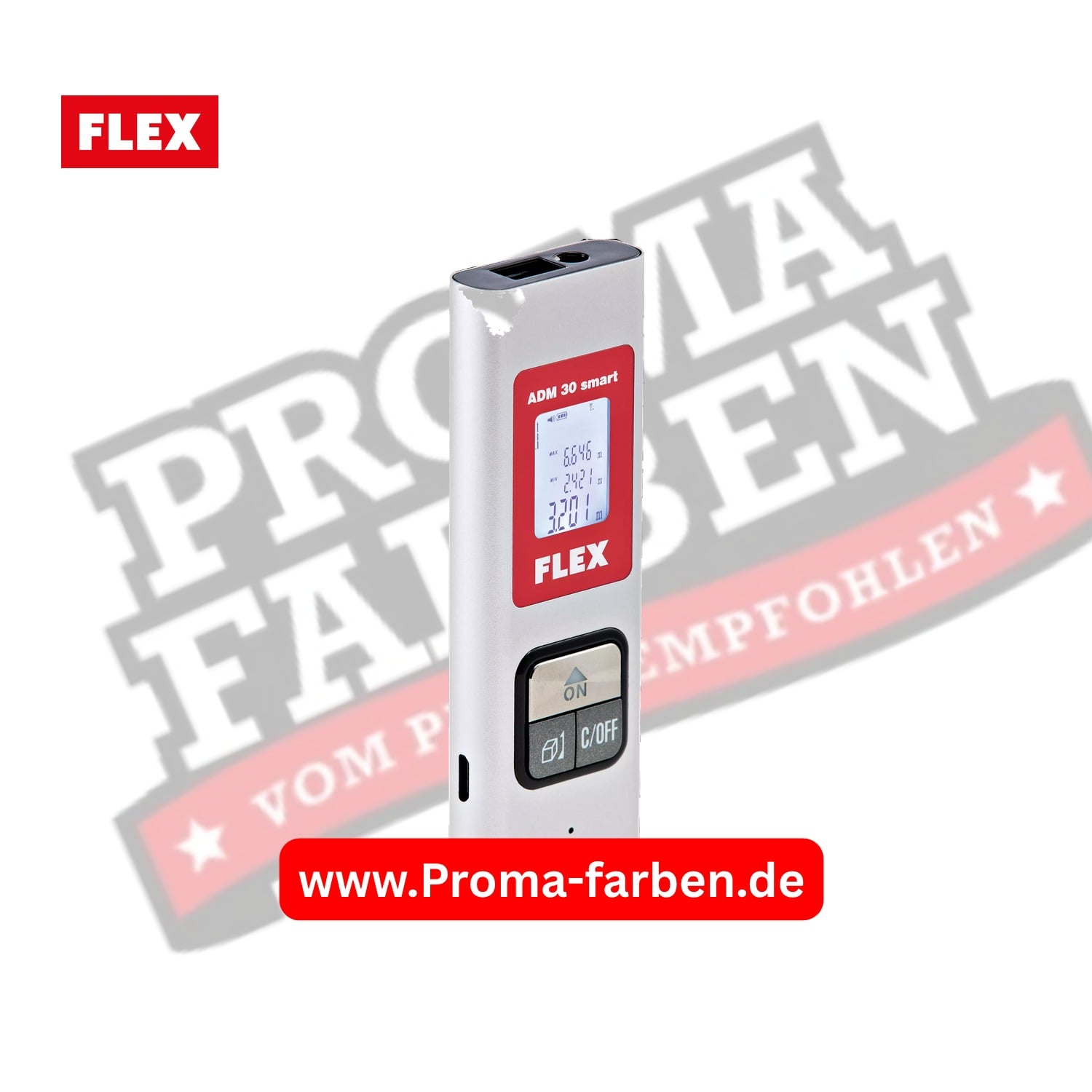 Flex Laser-Entfernungsmesser ADM 30 smart, Reichweite 30 m Flex Laser-Entfernungsmesser ADM 30 smart, Reichweite 30 m kaufen bei ProMa Farben
