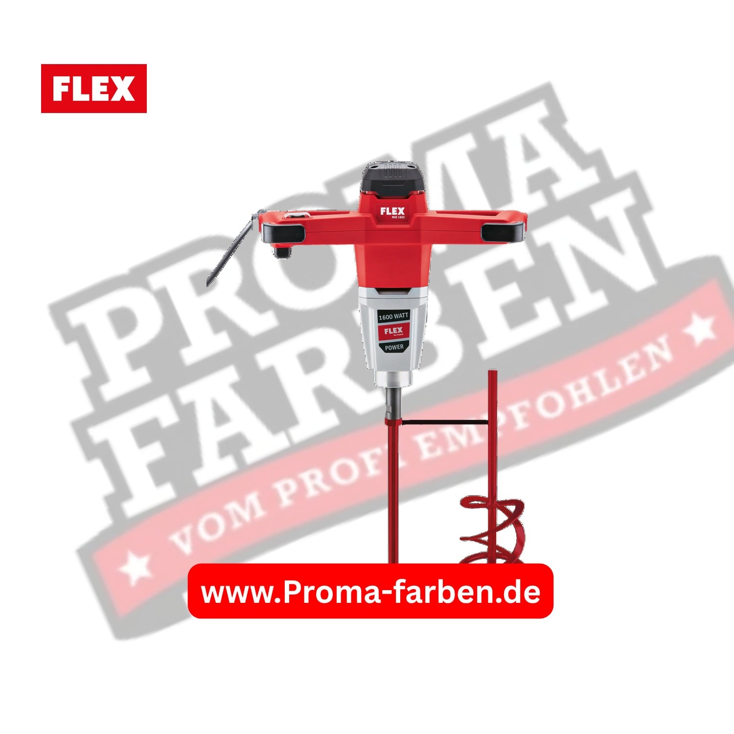 Flex Rührwerk MXE 1602 + HP2 160, 1600 Watt, 2-Gang-Rührer mit 3-Stufen Drehzahlschalter Flex Rührwerk MXE 1602 + HP2 160, 1600 Watt, 2-Gang-Rührer mit 3-Stufen Drehzahlschalter kaufen bei ProMa Farben