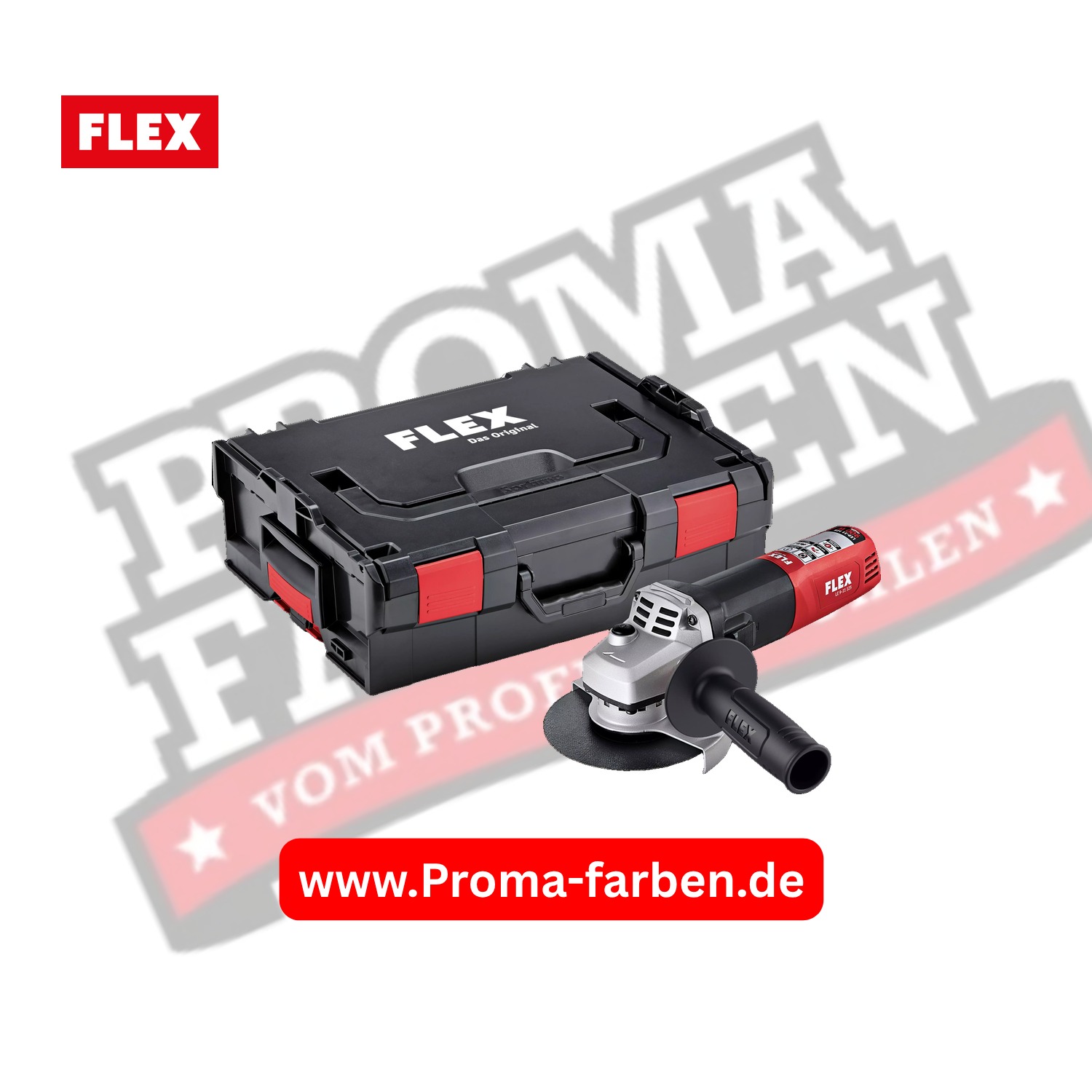 Flex Winkelschleifer LE 9-11 125, 125 mm, 900 Watt mit Elektronik in L-Boxx 136 Flex Winkelschleifer LE 9-11 125, 125 mm, 900 Watt mit Elektronik in L-Boxx 136 kaufen bei ProMa Farben