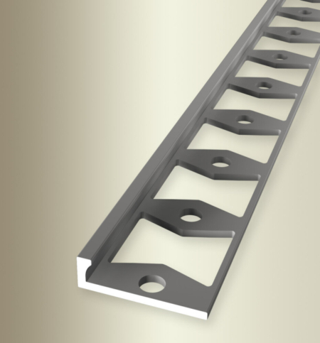 Küberit Fliesenabschlussprofil Typ 301 G, Aluminium, Edelstahl-Optik, 250 cm (h=3mm/4,5mm) kaufen bei ProMa Farben